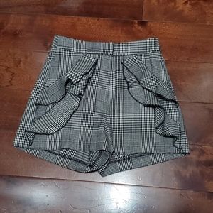 ZARA Gingham high waisted Shorts size XS
